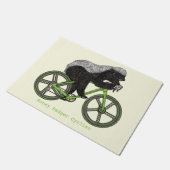 Honey Badger Cycling Funny Badass Cyclist Humor Deurmat (Schuin)