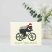Honey Badger Cycling Funny Badass Festive Cyclist Briefkaart (Staand voorkant)