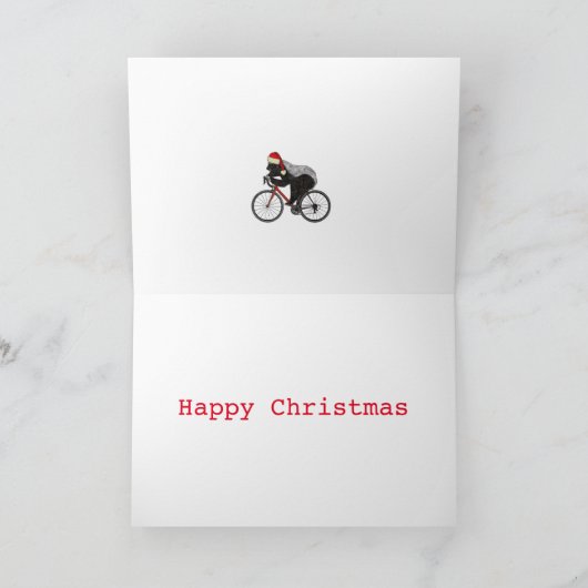 Honey Badger Cycling Funny Badass Festive Cyclist Kaart (Binnen)
