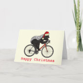 Honey Badger Cycling Funny Badass Festive Cyclist Kaart (Voorkant)