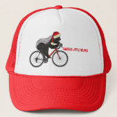 Honey Badger Cycling Funny Badass Festive Slogan Trucker Pet (Voorkant)
