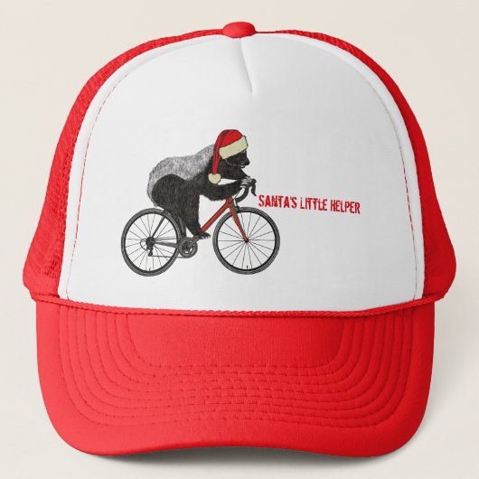 Honey Badger Cycling Funny Badass Festive Slogan Trucker Pet (Voorkant)