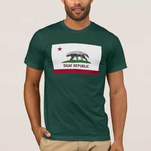 Honey Badger DGAF California T-shirt (Voorkant)