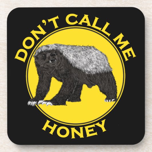 Honey Badger Funny Badass slogan Bier Onderzetter (Voorkant)