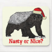 Honey Badger Funny Festive Nasty Nice Humor Quote Muismat (Voorkant)