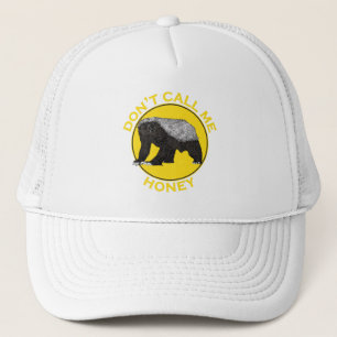 Honey Badger Funny Slogan Noem me niet Gele Pun Trucker Pet