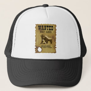Honey Badger Gezocht Poster Trucker Pet
