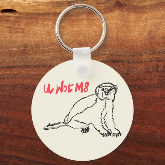 Honey Badger grappig gezegde Sleutelhanger (Voorkant)