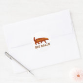 Honey Badger Grote Ballen Ronde Sticker (Envelop)