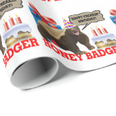Honey Badger Happy Freakin' Birthday Cadeaupapier (Rol Hoek)