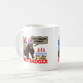 Honey Badger Happy Freakin' Birthday Coffee Mok (Voorkant links)