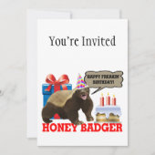 Honey Badger Happy Freakin' Birthday Kaart (Voorkant)