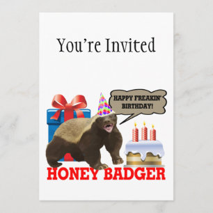Honey Badger Happy Freakin' Birthday Kaart