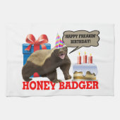 Honey Badger Happy Freakin' Birthday Theedoek (Horizontaal)