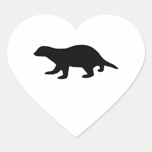 Honey Badger Hart Sticker (Voorkant)