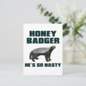 Honey Badger Hij is zo onnozel Briefkaart (Staand voorkant)
