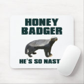 Honey Badger Hij is zo onnozel Muismat (Met muis)