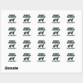 Honey Badger Hij is zo onnozel Ronde Sticker (Vel)