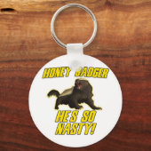 Honey Badger Hij is zo onnozel Sleutelhanger (Voorkant)