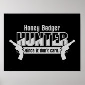 Honey Badger Hunter aangepast poster (Voorkant)