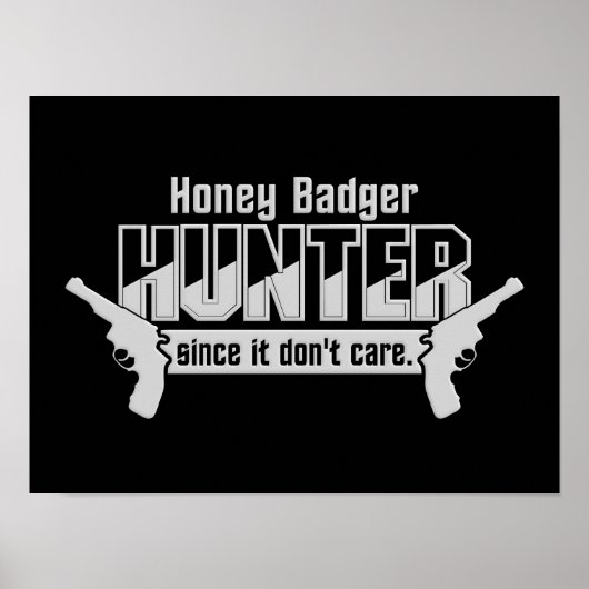 Honey Badger Hunter aangepast poster (Voorkant)
