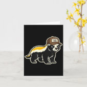 Honey Badger I Don't Care Trucker Funny Animal Art Kaart (Gele Bloem)