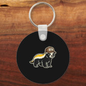 Honey Badger I Don't Care Trucker Funny Animal Art Sleutelhanger (Voorkant)