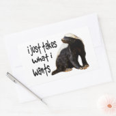 Honey Badger - Ik neem gewoon wat ik wil Rechthoekige Sticker (Envelop)