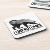 Honey Badger - Ik neem wat ik wil Bier Onderzetter (Linkerzijde)
