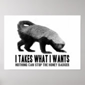 Honey Badger - Ik neem wat ik wil Poster (Voorkant)
