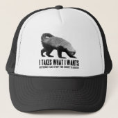 Honey Badger - Ik neem wat ik wil Trucker Pet (Voorkant)