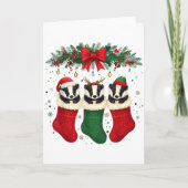 Honey Badger In Christmas Socks Lights Honey Badge Kaart (Voorkant)