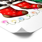 Honey Badger In Christmas Socks Lights Honey Badge Poster (Hoek)