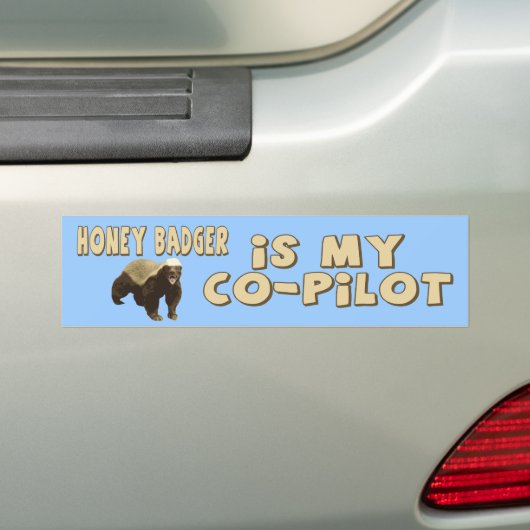 Honey Badger is mijn medepiloot Bumpersticker (Op auto)