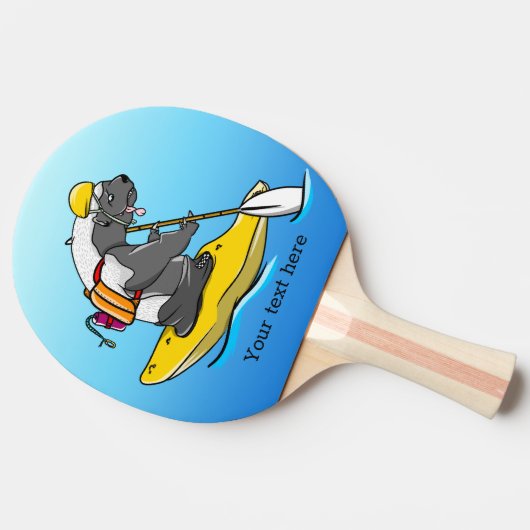 Honey Badger kanoën in een rivier Tafeltennisbatje (Zijkant)