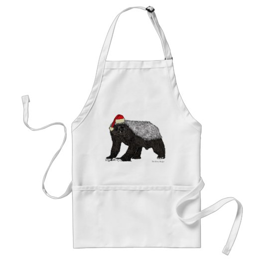Honey Badger kerstass Standaard Schort (Voorkant)