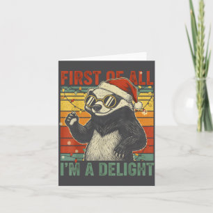 Honey Badger Kerstmis Allereerst Ben Ik Een Genot  Kaart