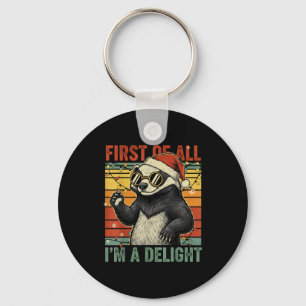 Honey Badger Kerstmis Allereerst Ben Ik Een Genot Sleutelhanger