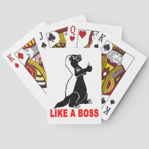 Honey badger, like a boss pokerkaarten