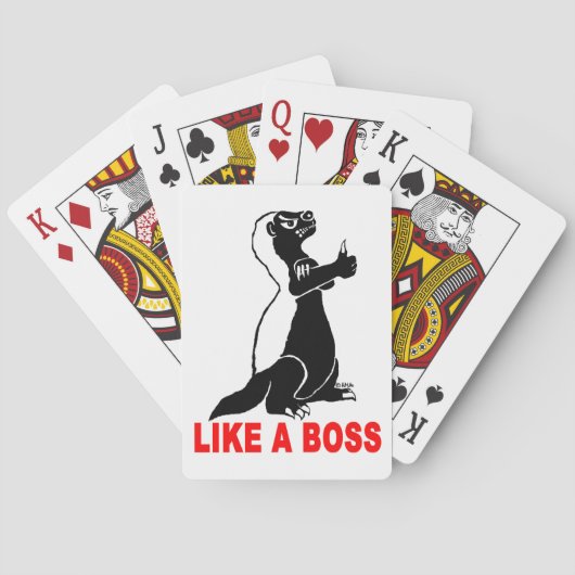 Honey badger, like a boss pokerkaarten (Achterkant)