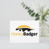 Honey Badger Logo Briefkaart (Staand voorkant)
