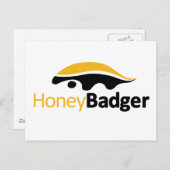 Honey Badger Logo Briefkaart (Voorkant / Achterkant)