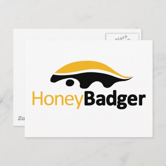 Honey Badger Logo Briefkaart (Voorkant / Achterkant)