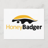 Honey Badger Logo Briefkaart (Voorkant)