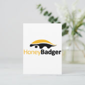 Honey Badger Logo Briefkaart (Staand voorkant)