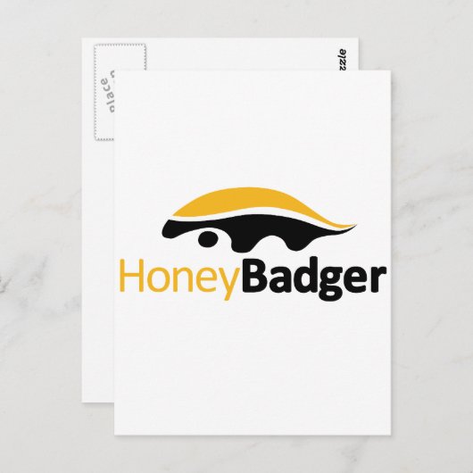 Honey Badger Logo Briefkaart (Voorkant / Achterkant)