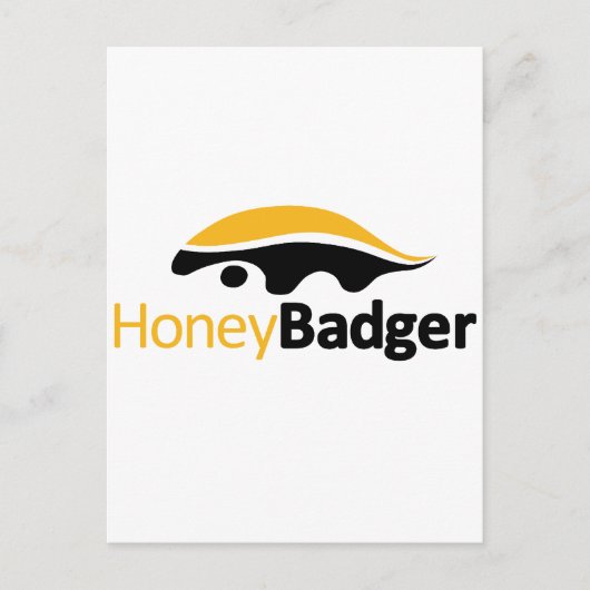 Honey Badger Logo Briefkaart (Voorkant)