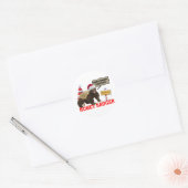 Honey Badger Merry Freakin 'Christmas Ronde Sticker (Envelop)