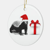 Honey Badger Merry Kerstry Keramisch Ornament (Links)