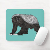 Honey Badger Onbevreesd Nasty Wild Animal Art Muismat (Met muis)